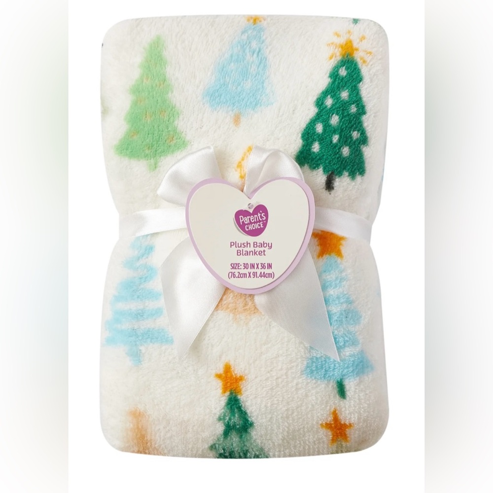 Parent's Choice Christmas Trees Plush Baby Blanket - 30 x 36"
